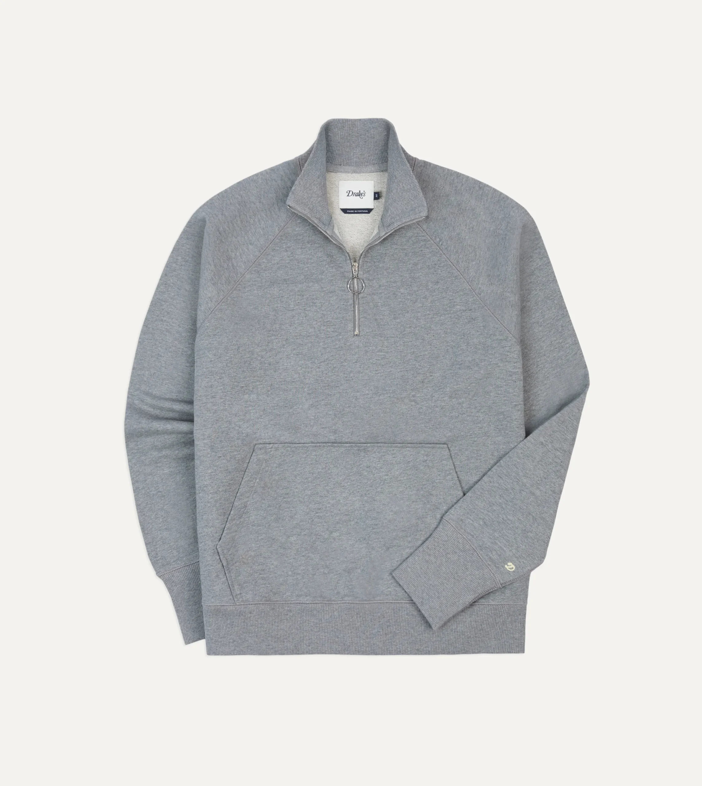 Drake’s Cotton Quarter Zip Sweatshirt