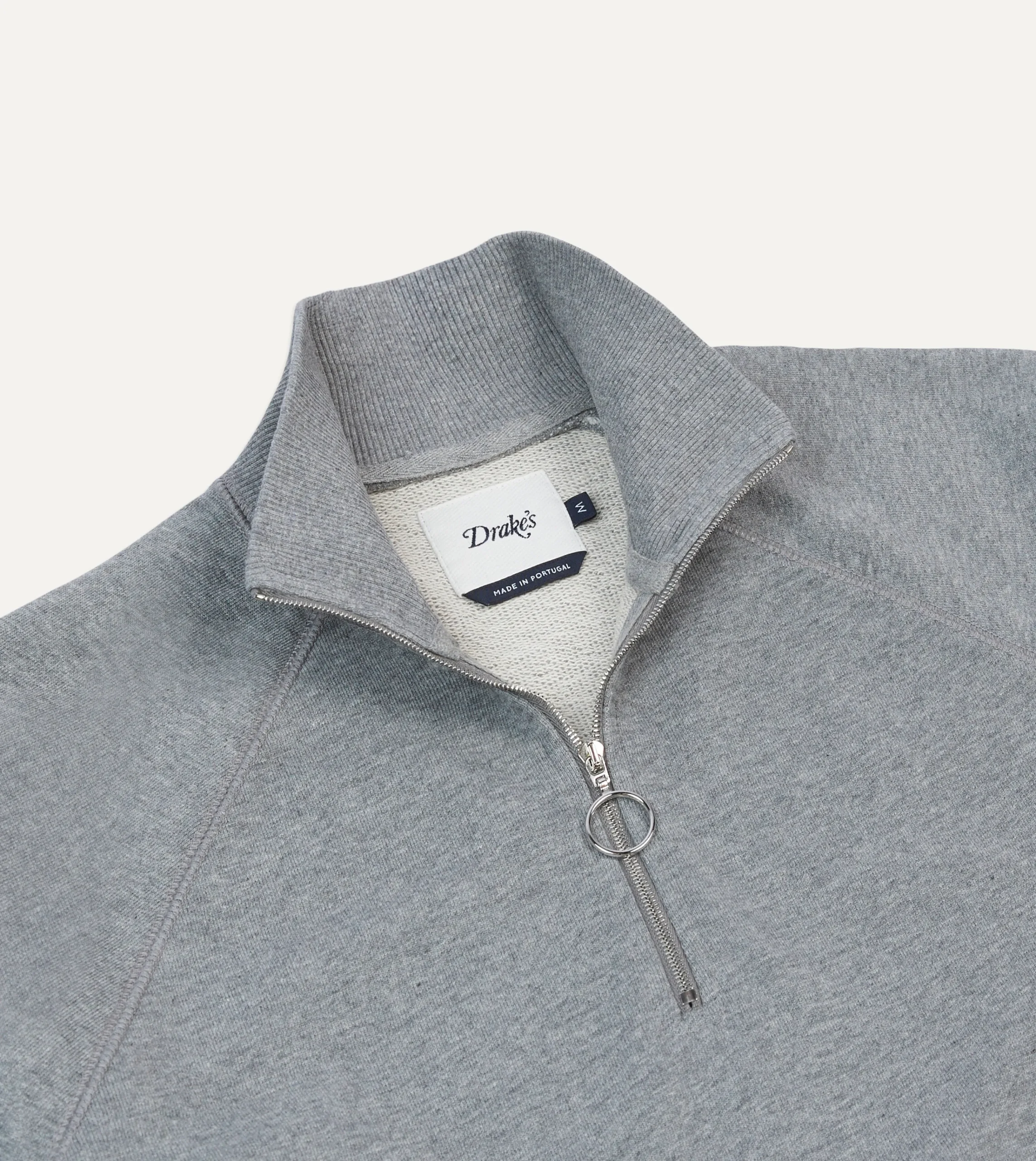 Drake’s Cotton Quarter Zip Sweatshirt