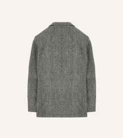 Drake’s Grey Herringbone Harris Tweed Games Blazer Mk. VII