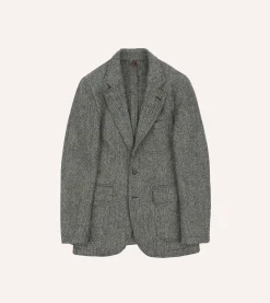 Drake’s Grey Herringbone Harris Tweed Games Blazer Mk. VII