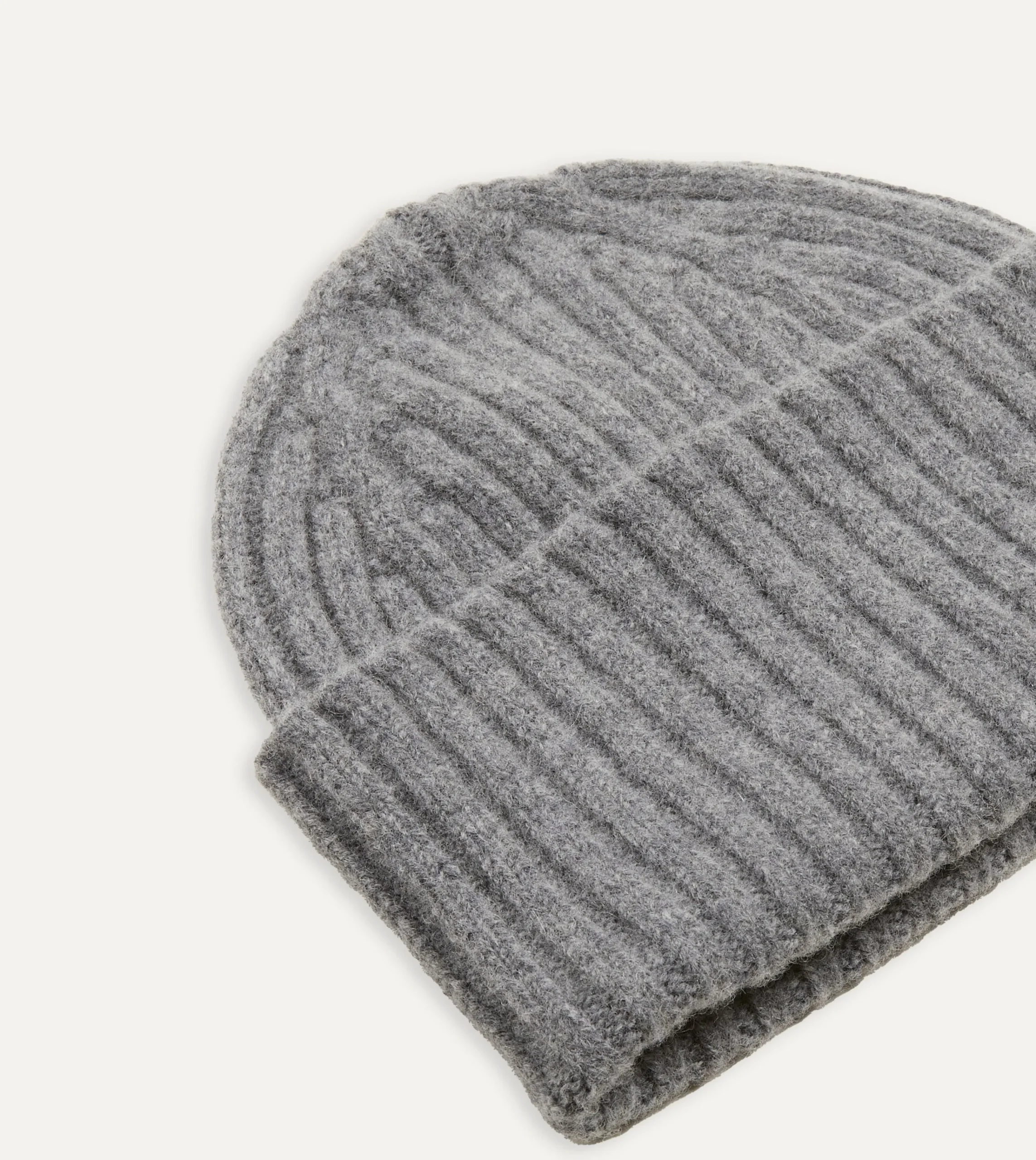 Drake’s Lambswool Ribbed Knit Cap