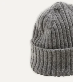 Drake’s Lambswool Ribbed Knit Cap