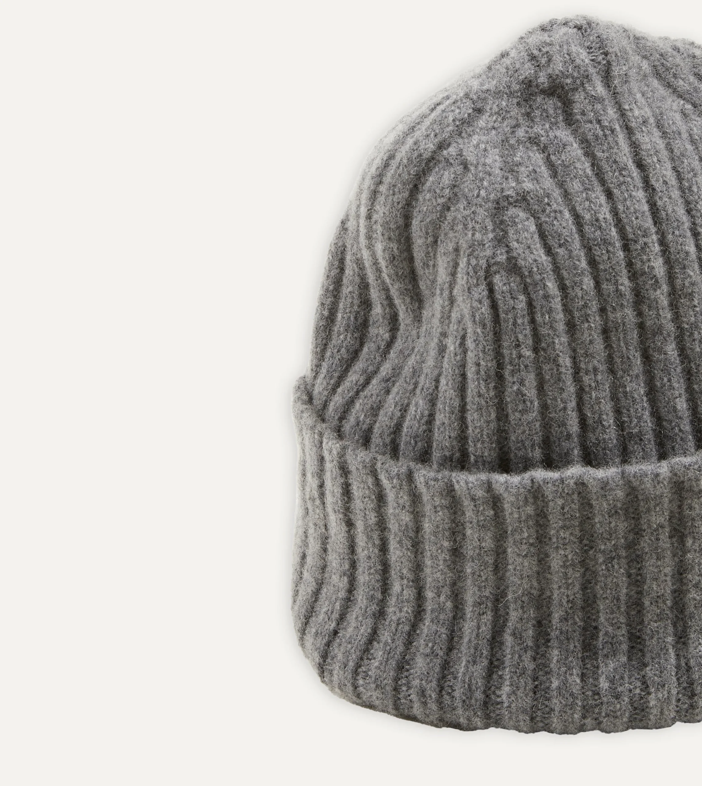 Drake’s Lambswool Ribbed Knit Cap