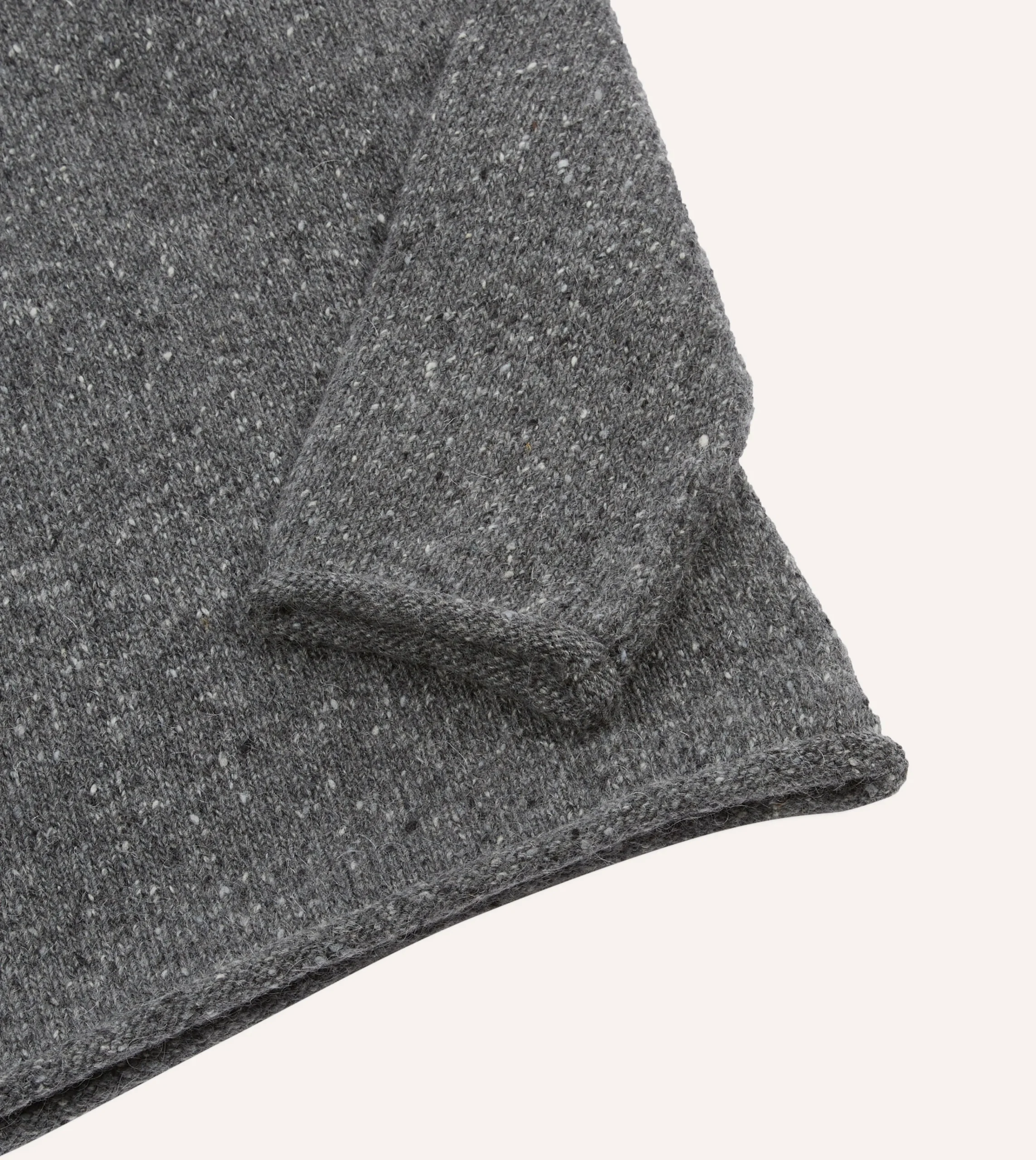 Drake’s Marl Mohair Wool Mock Neck Jumper