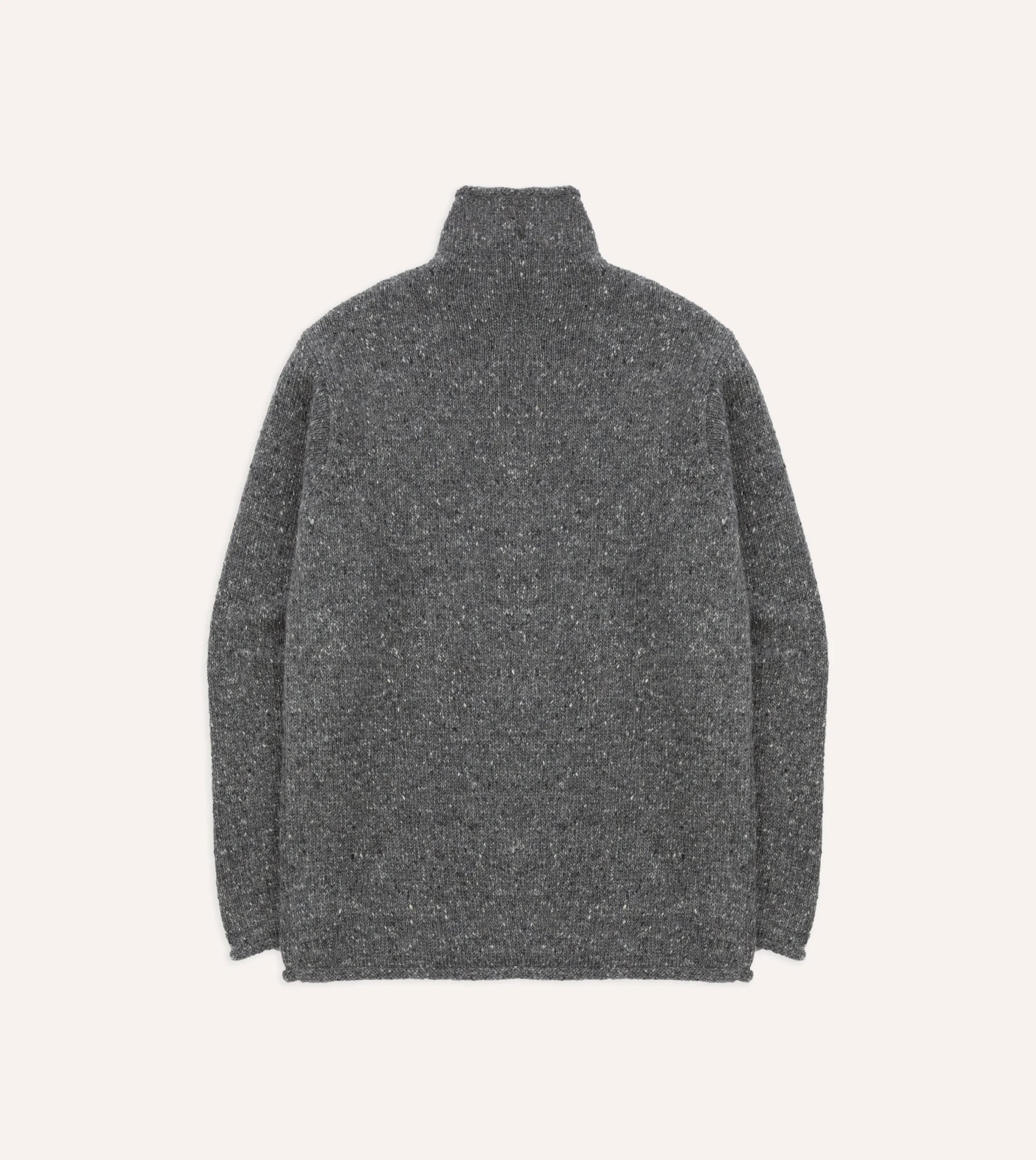 Drake’s Marl Mohair Wool Mock Neck Jumper