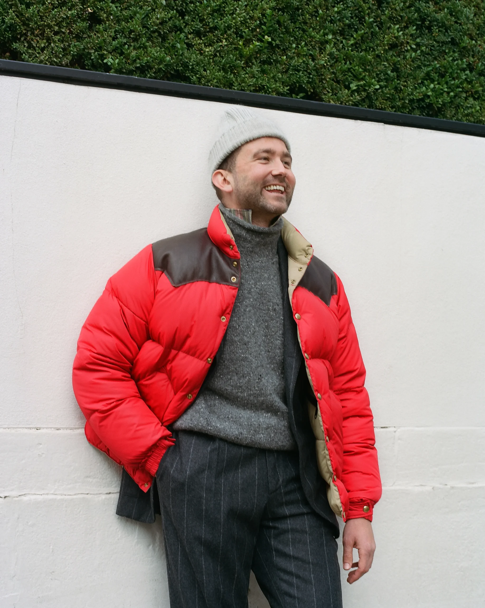 Drake’s Marl Mohair Wool Mock Neck Jumper