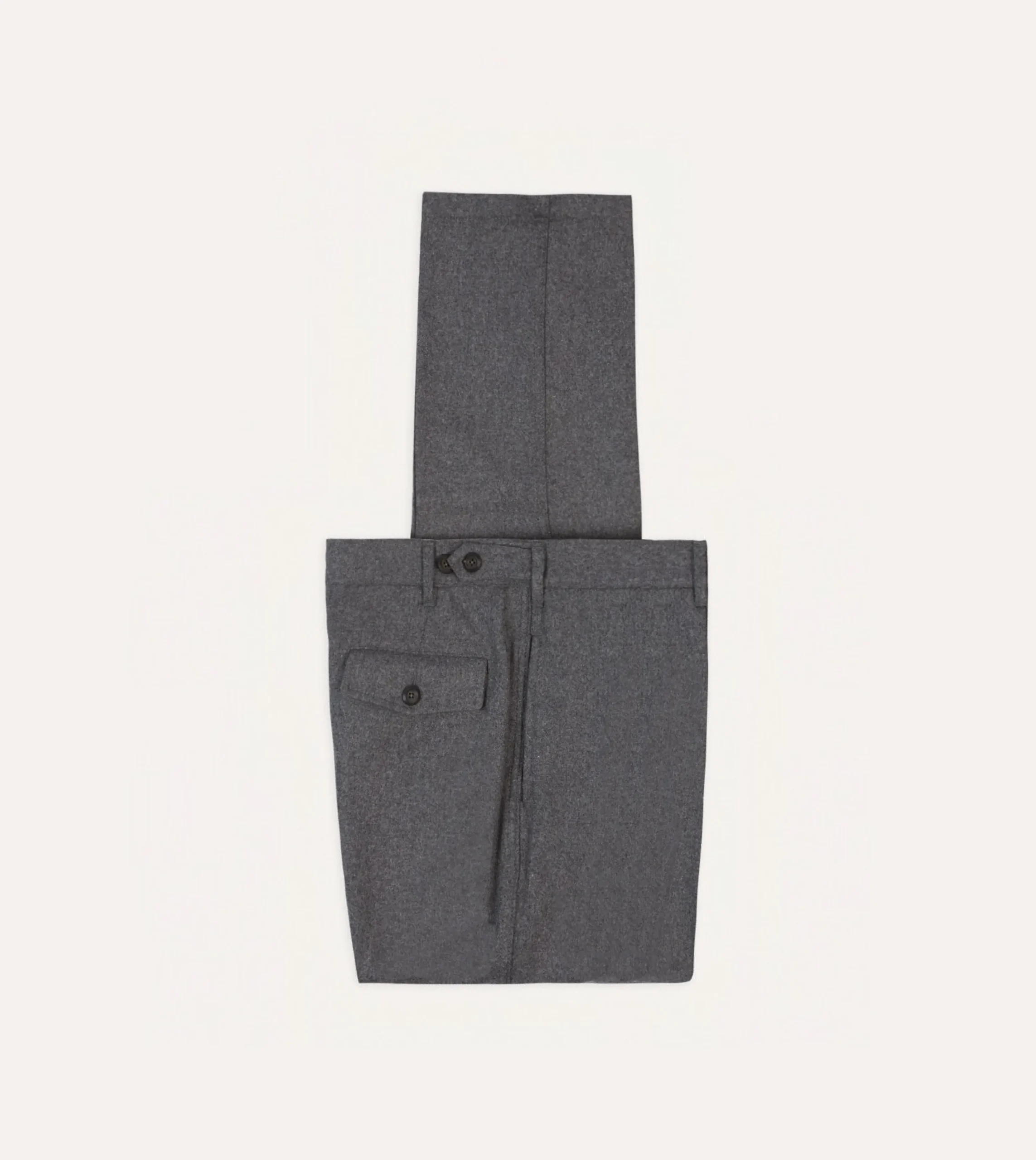Drake’s Grey Merino Wool Games Trouser