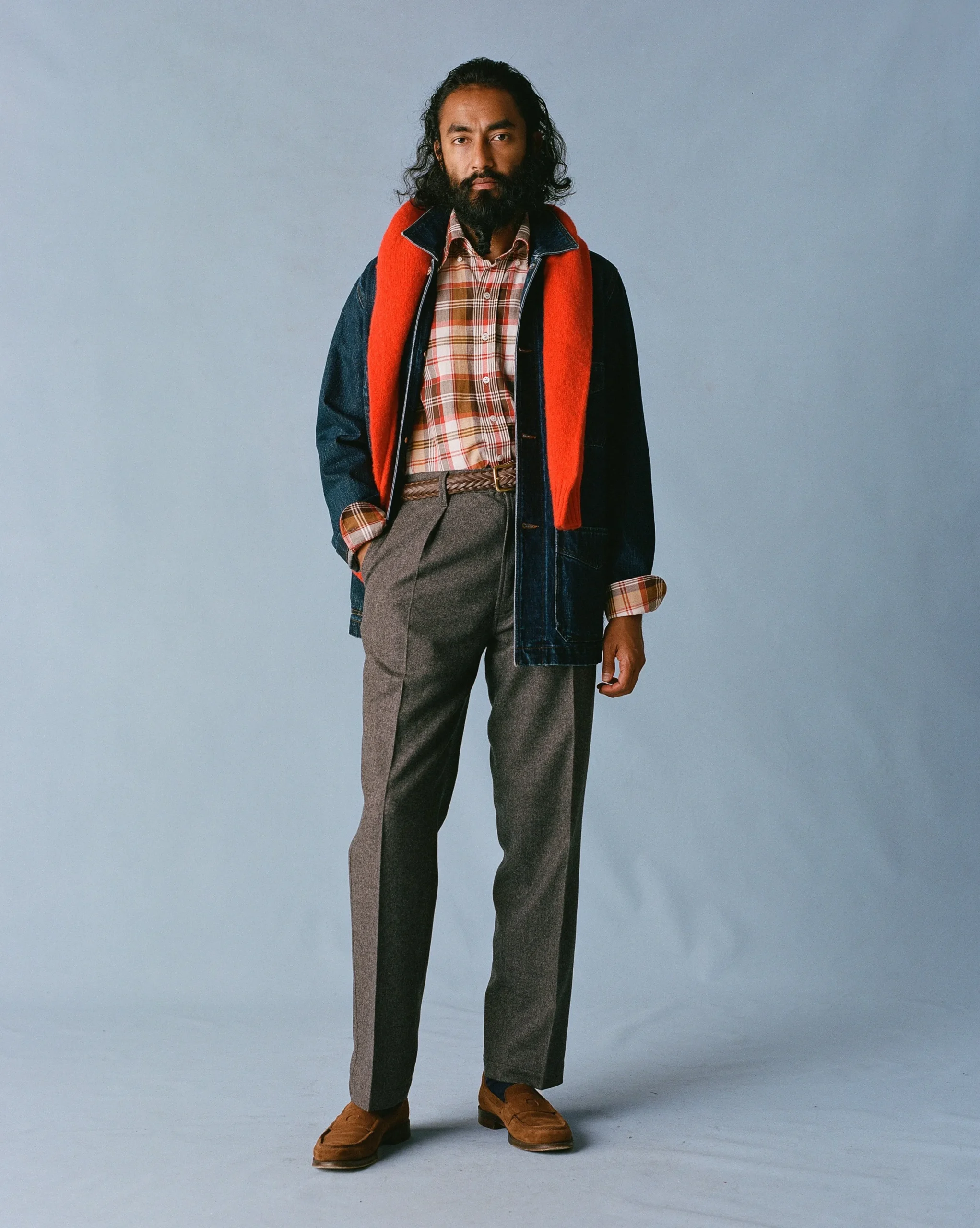 Drake’s Grey Merino Wool Games Trouser
