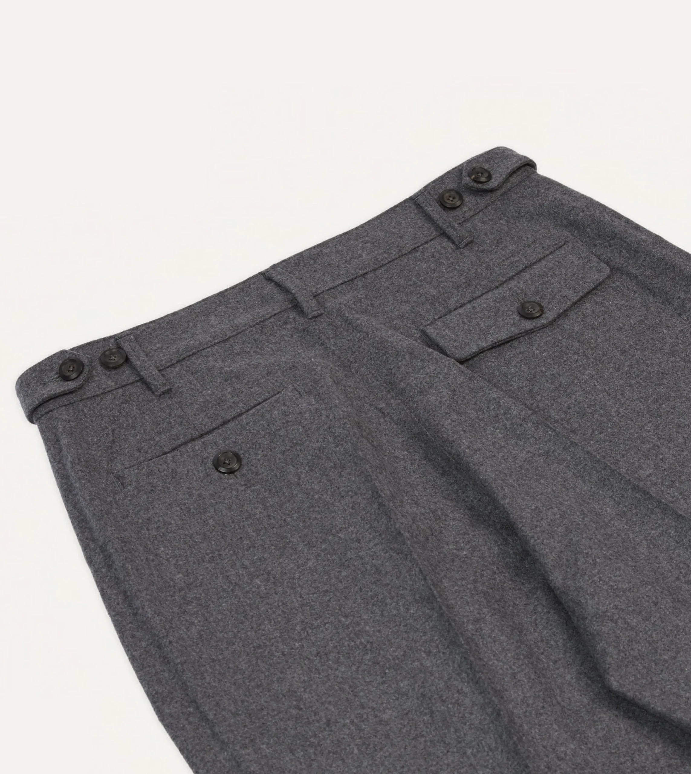 Drake’s Grey Merino Wool Games Trouser