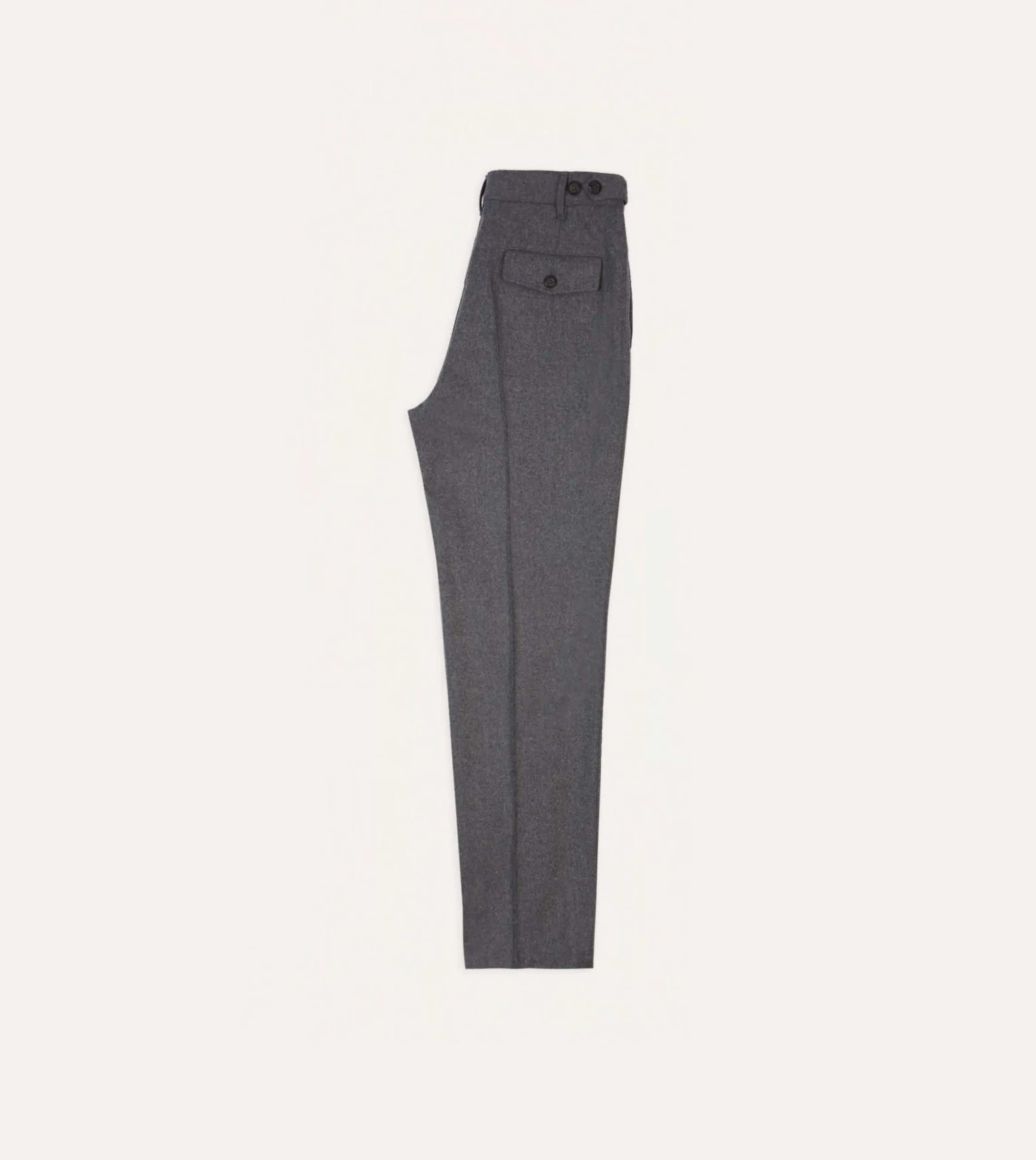 Drake’s Grey Merino Wool Games Trouser