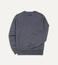Drake’s Merino Wool V Neck Jumper