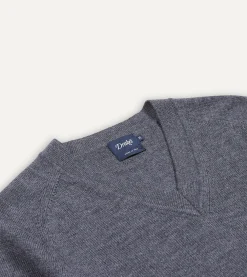 Drake’s Merino Wool V Neck Jumper