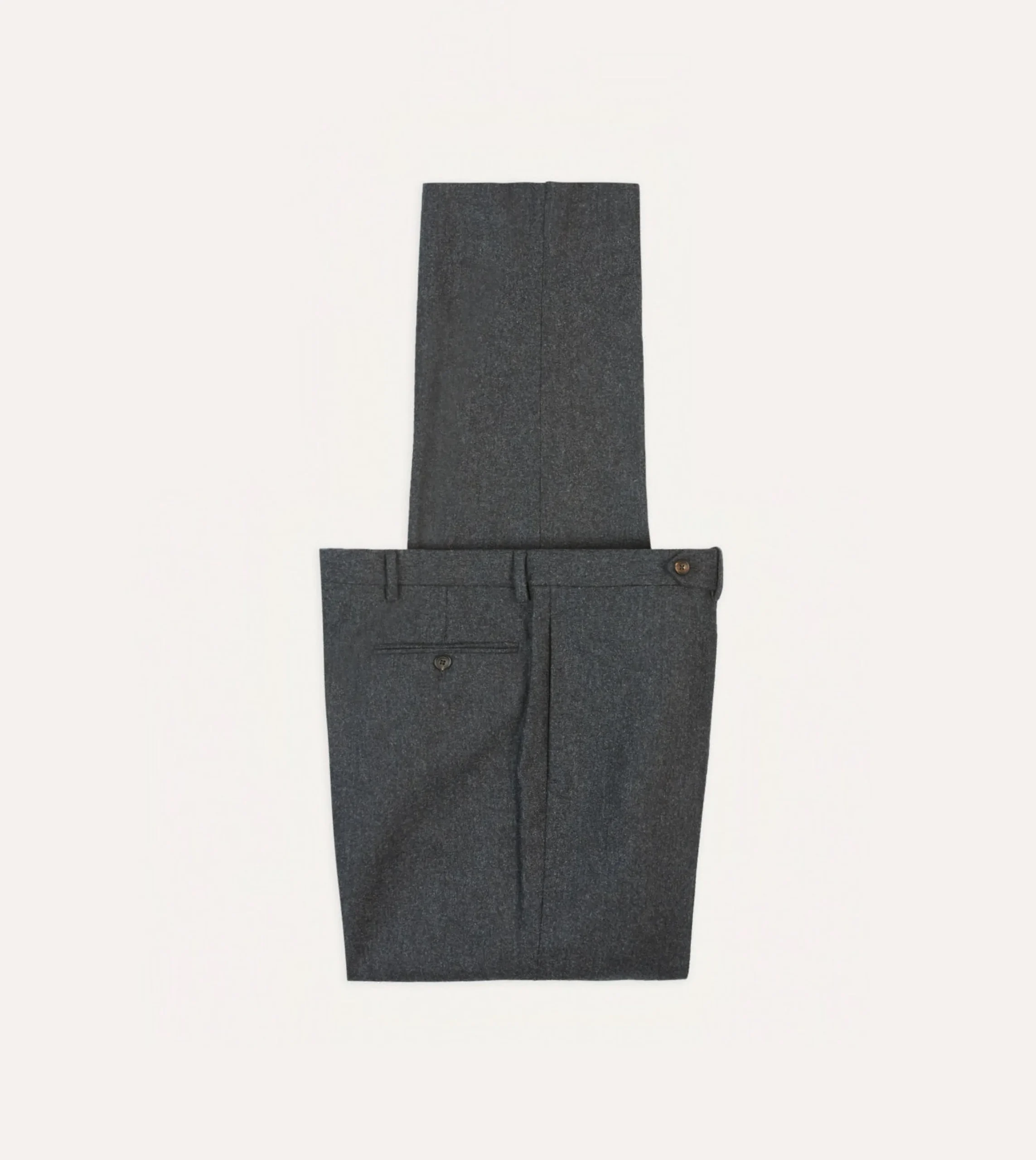 Drake’s Wool Flannel Flat Front Trouser