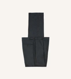 Drake’s Wool Flannel Single Pleat Trouser
