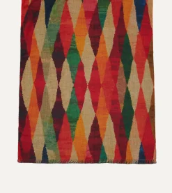 Drake’s Harlequin Print Wool Gauze Scarf