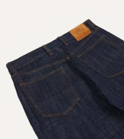 Drake’s Indigo Rinse 15.5oz Japanese Selvedge Denim Five-Pocket Jeans