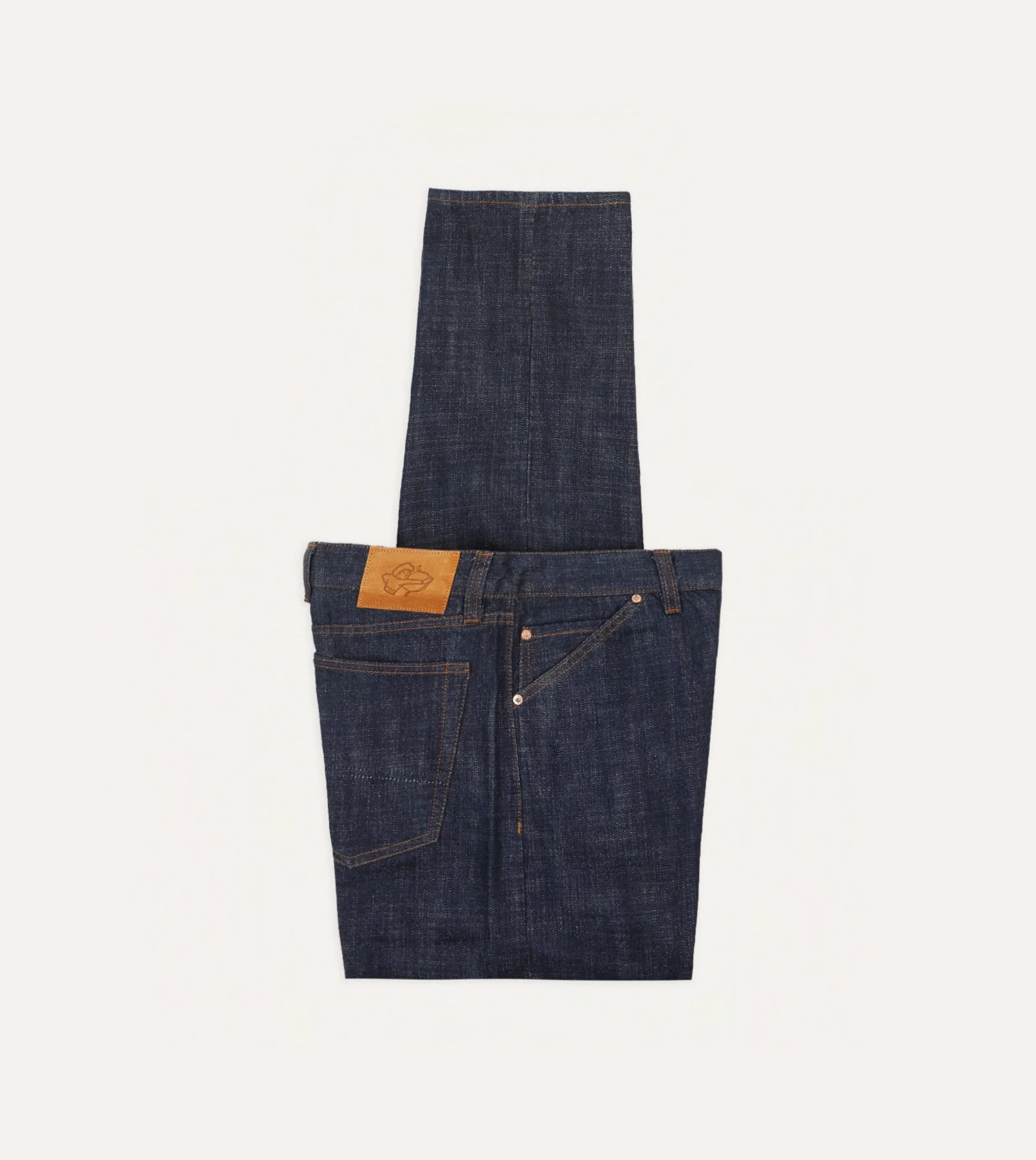 Drake’s Indigo Rinse 15.5oz Japanese Selvedge Denim Five-Pocket Jeans