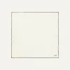 Drake’s Ivory And Brown Shoestring Border Silk Pocket Square