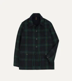 Drake’s Johnston Check Melton Wool Donkey Chore Jacket