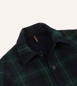 Drake’s Johnston Check Melton Wool Donkey Chore Jacket