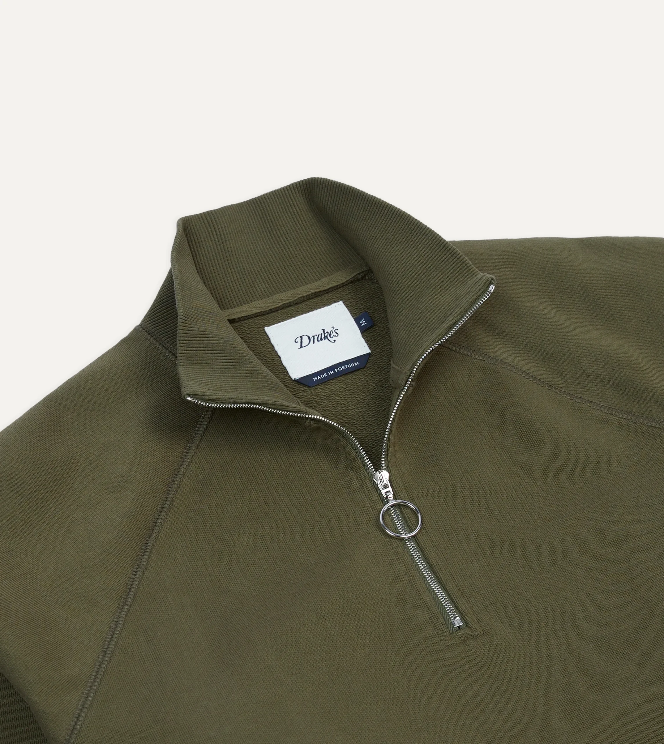 Drake’s Cotton Quarter Zip Sweatshirt