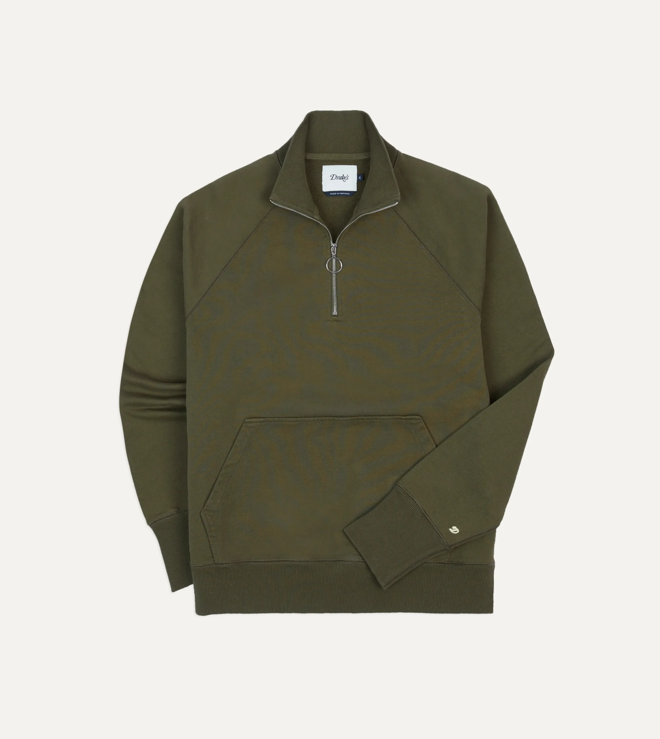 Drake’s Cotton Quarter Zip Sweatshirt