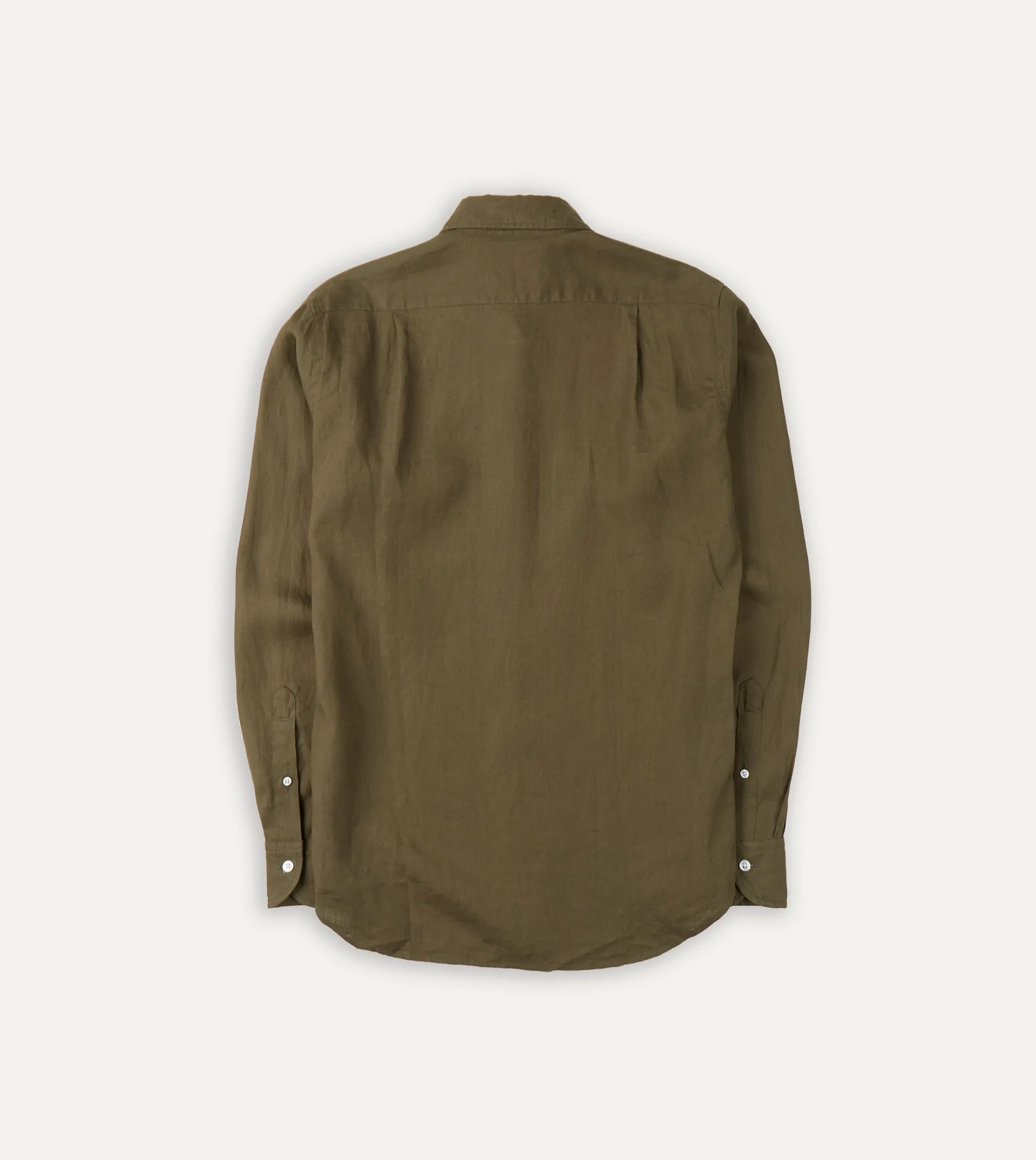 Drake’s Linen Spread Collar Shirt