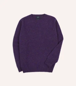Drake’s Brushed Shetland Crew Neck Jumper