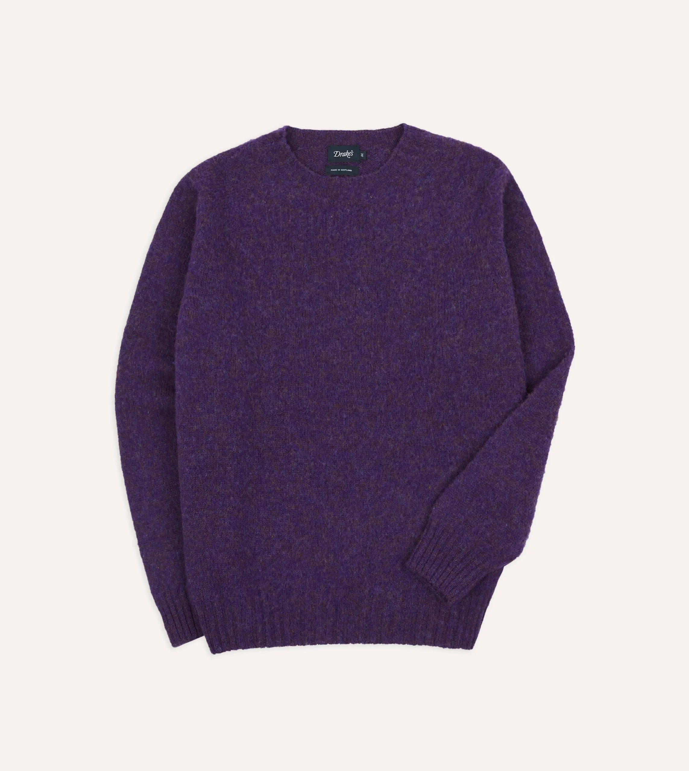 Drake’s Brushed Shetland Crew Neck Jumper