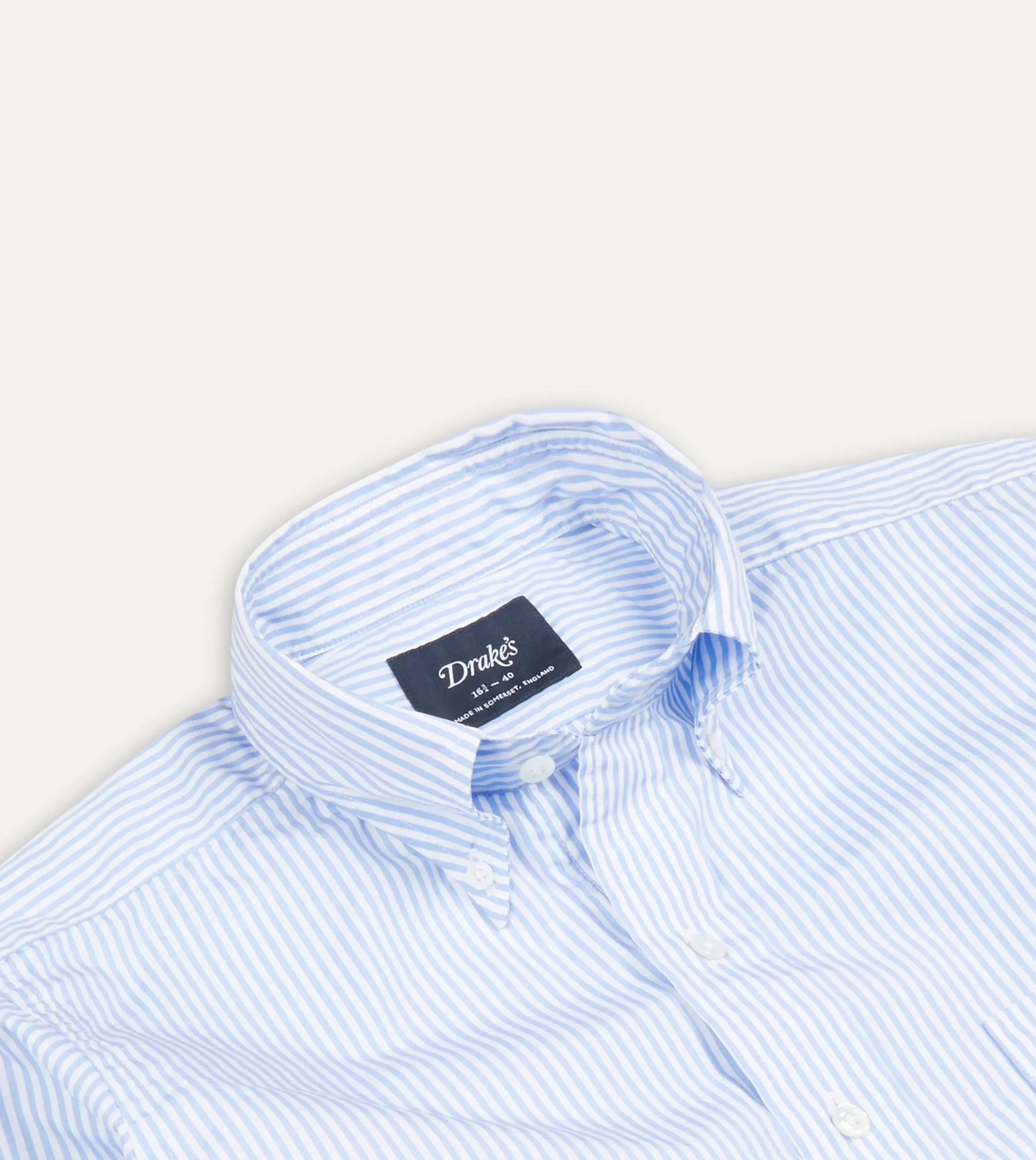Drake’s Bengal Stripe Cotton Poplin Button-Down Shirt