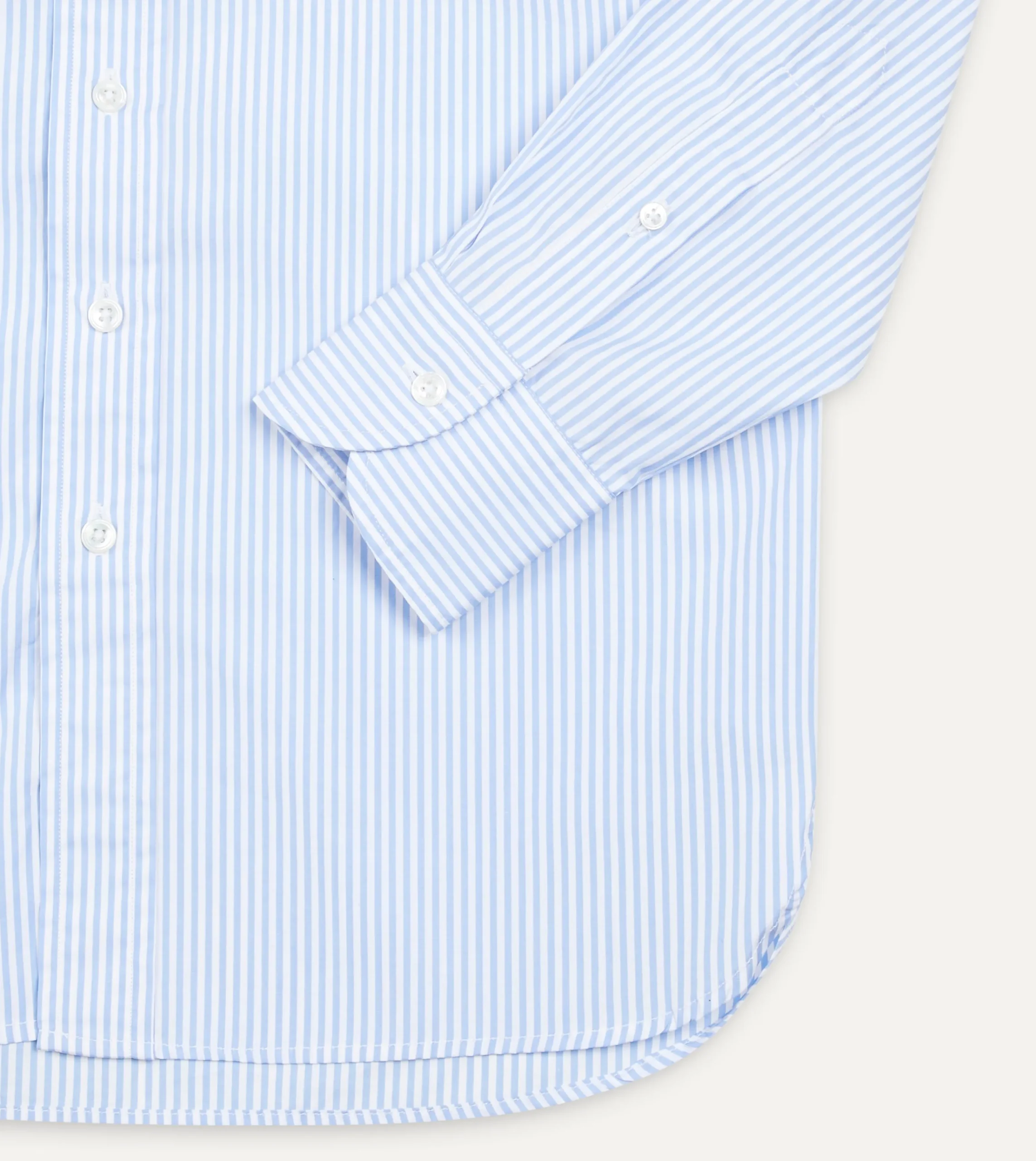 Drake’s Bengal Stripe Cotton Poplin Button-Down Shirt