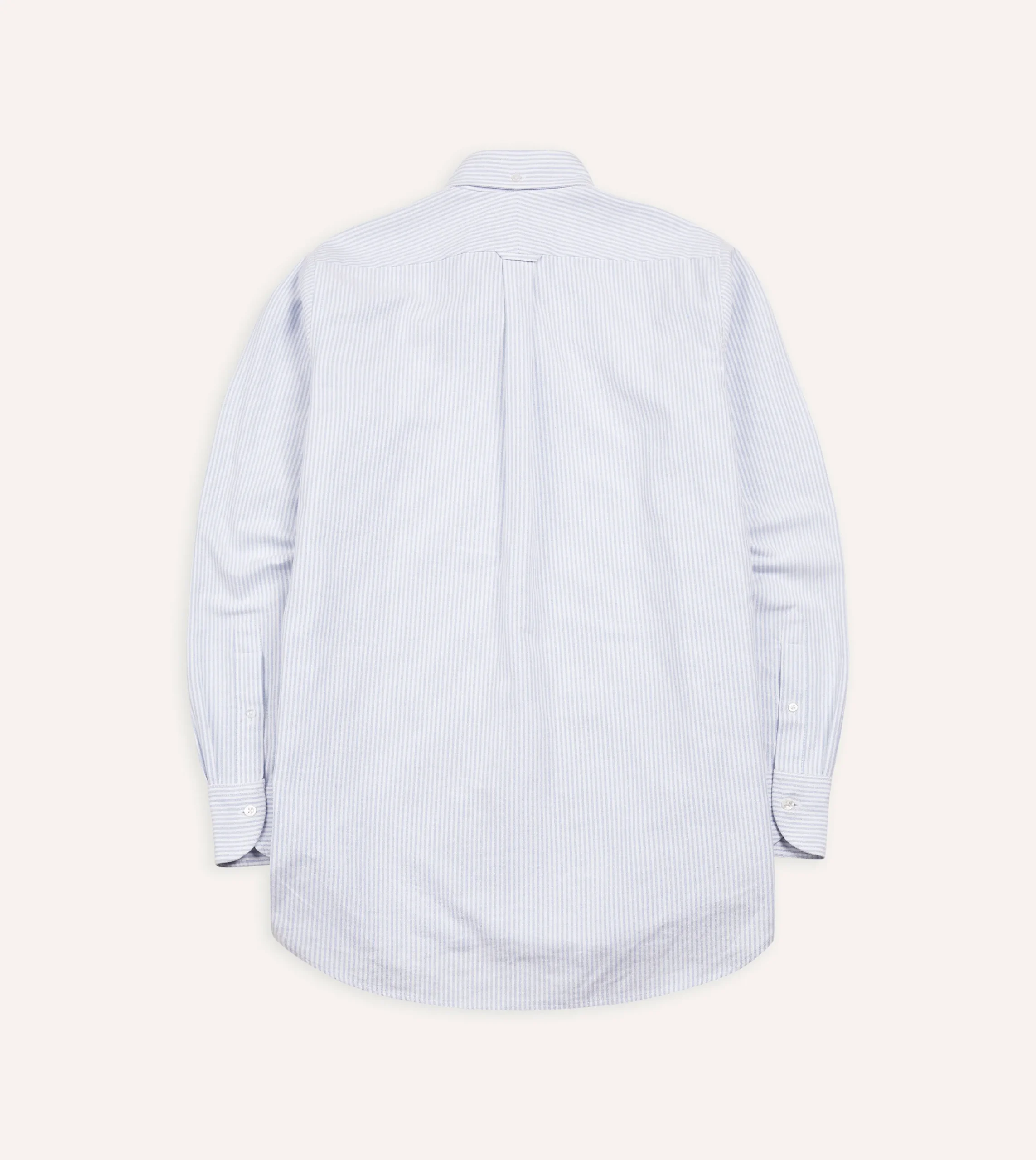 Drake’s Ticking Stripe Cotton Oxford Cloth Button-Down Shirt