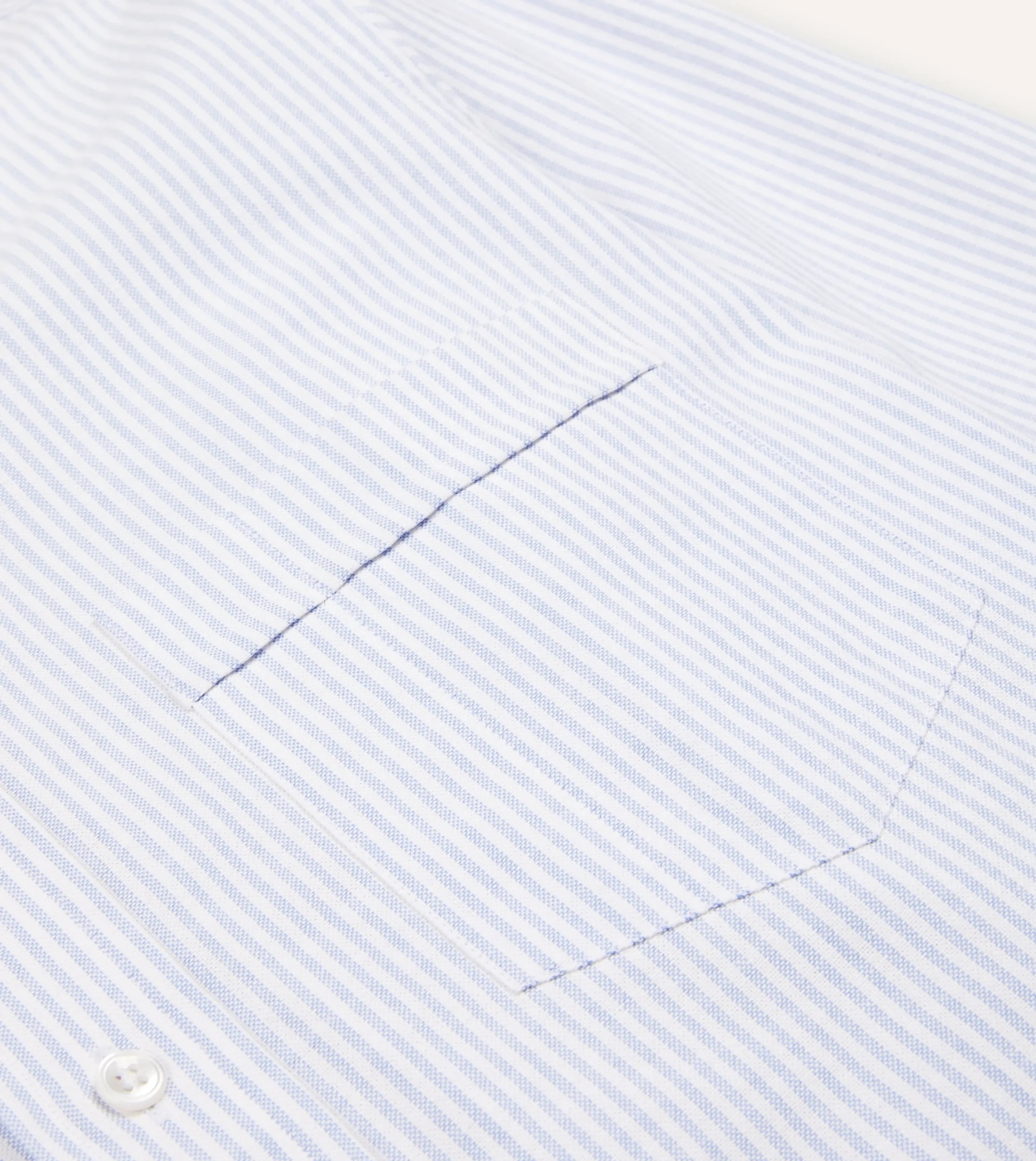 Drake’s Ticking Stripe Cotton Oxford Cloth Button-Down Shirt