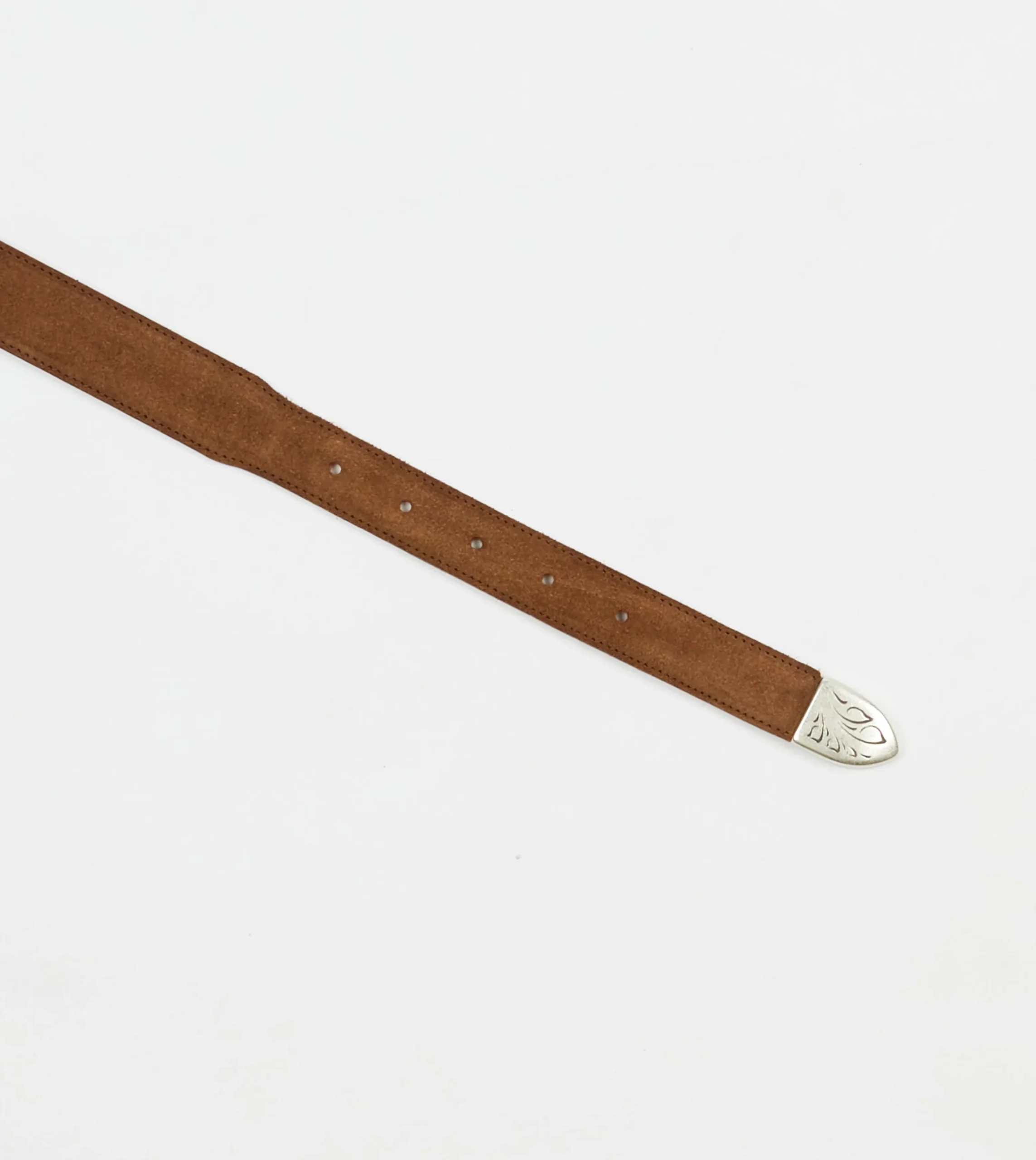 Drake’s Light Brown Suede Western Belt