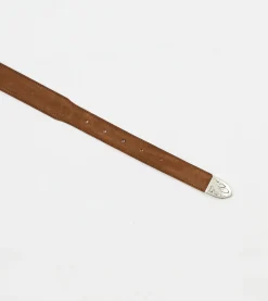 Drake’s Light Brown Suede Western Belt