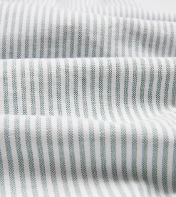 Drake’s Ticking Stripe Cotton Oxford Cloth Button-Down Shirt