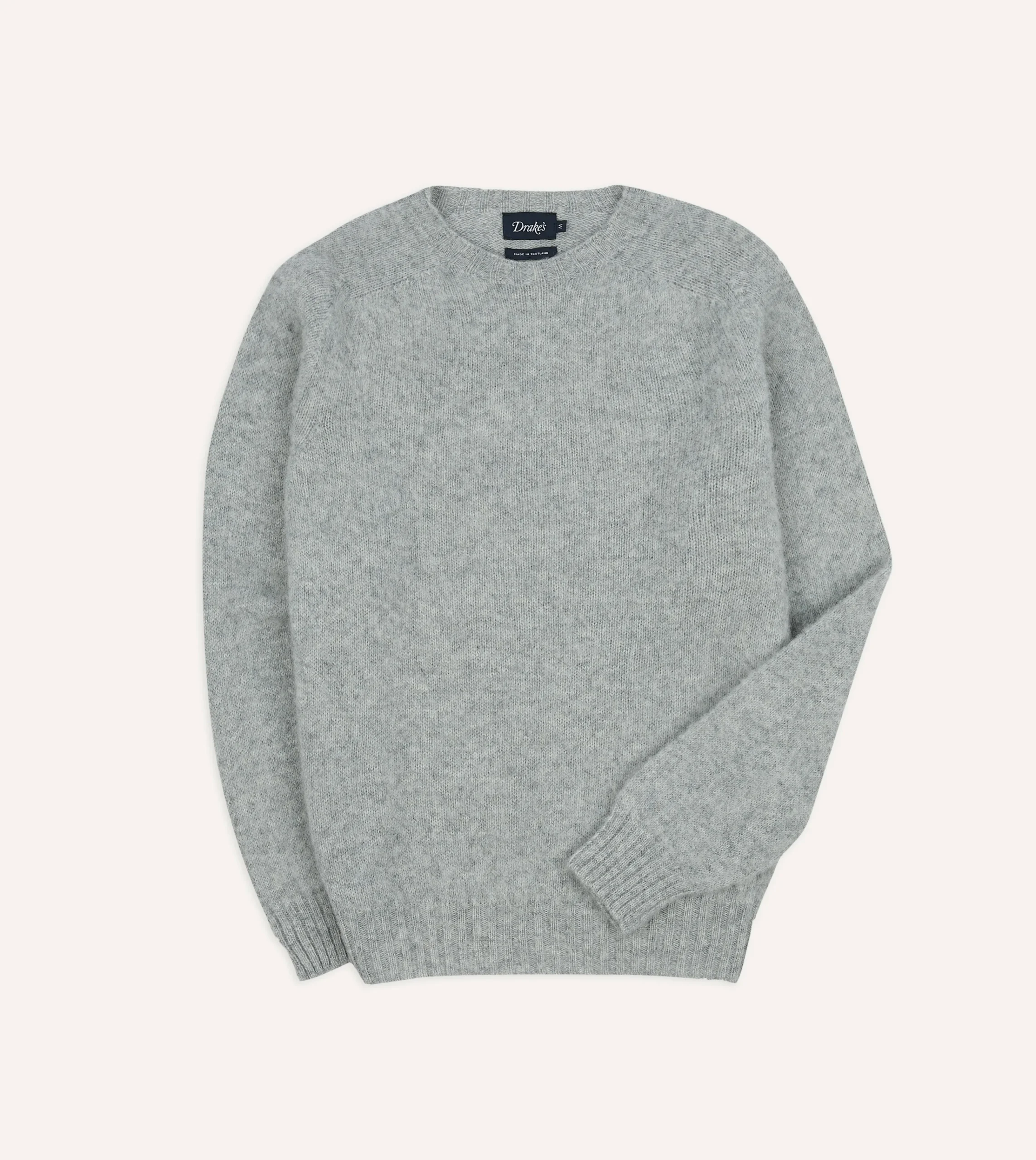 Drake’s Brushed Shetland Crew Neck Jumper