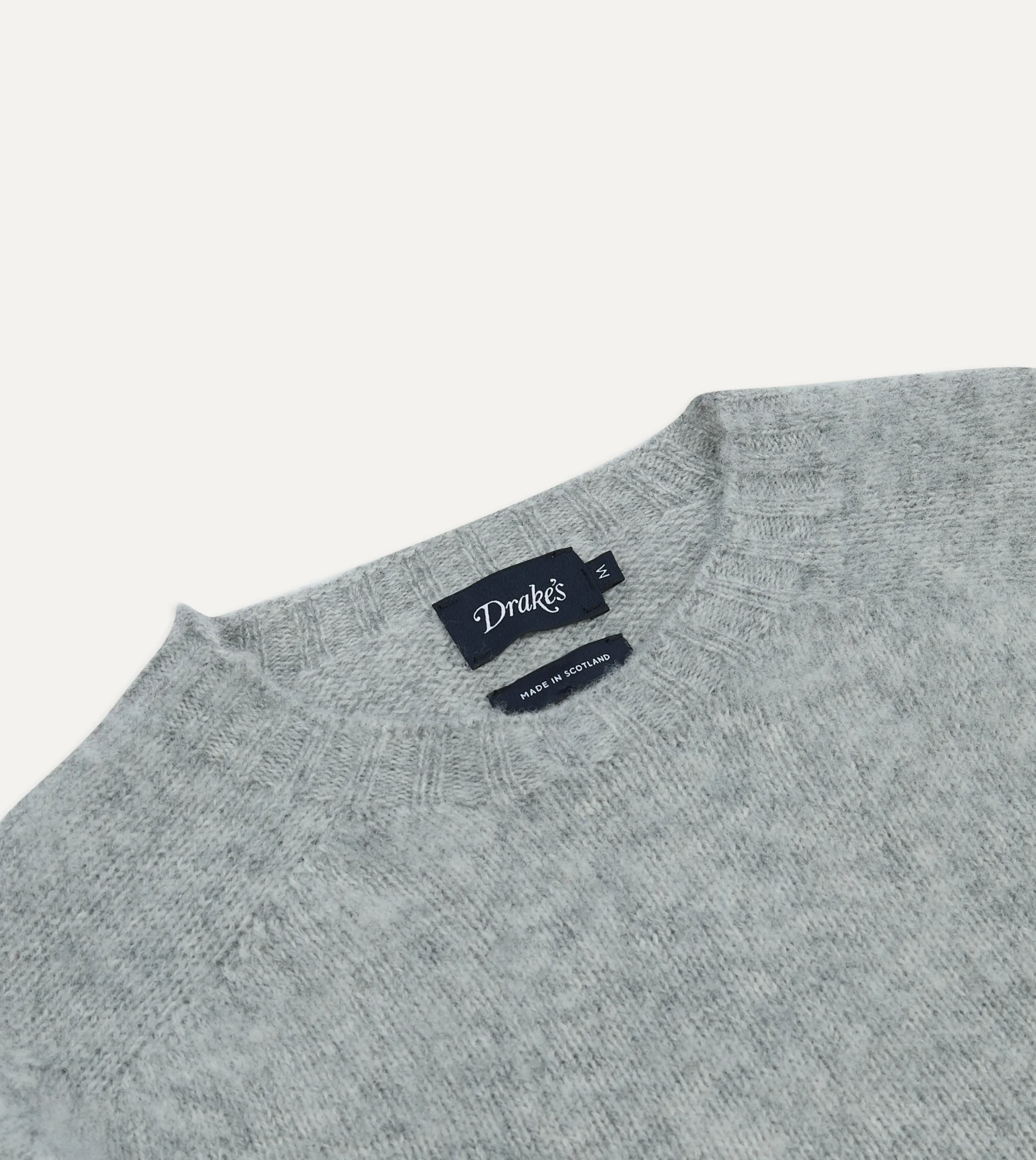 Drake’s Brushed Shetland Crew Neck Jumper