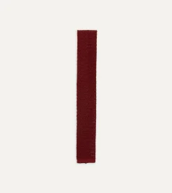 Drake’s Light Wine Knitted Silk Solid Colour Tie