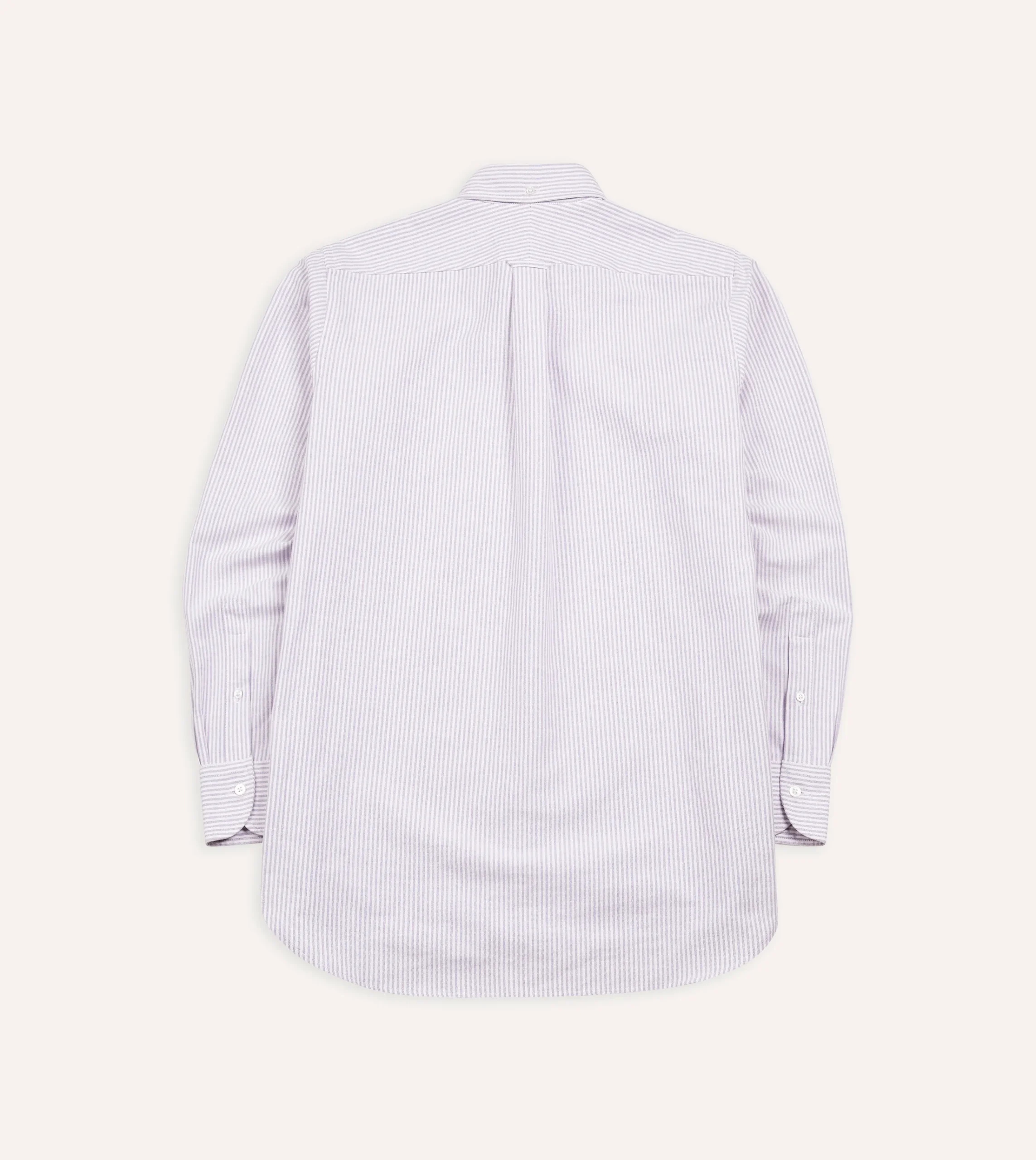 Drake’s Ticking Stripe Cotton Oxford Cloth Button-Down Shirt