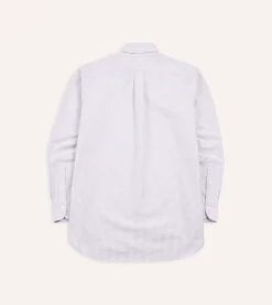 Drake’s Ticking Stripe Cotton Oxford Cloth Button-Down Shirt