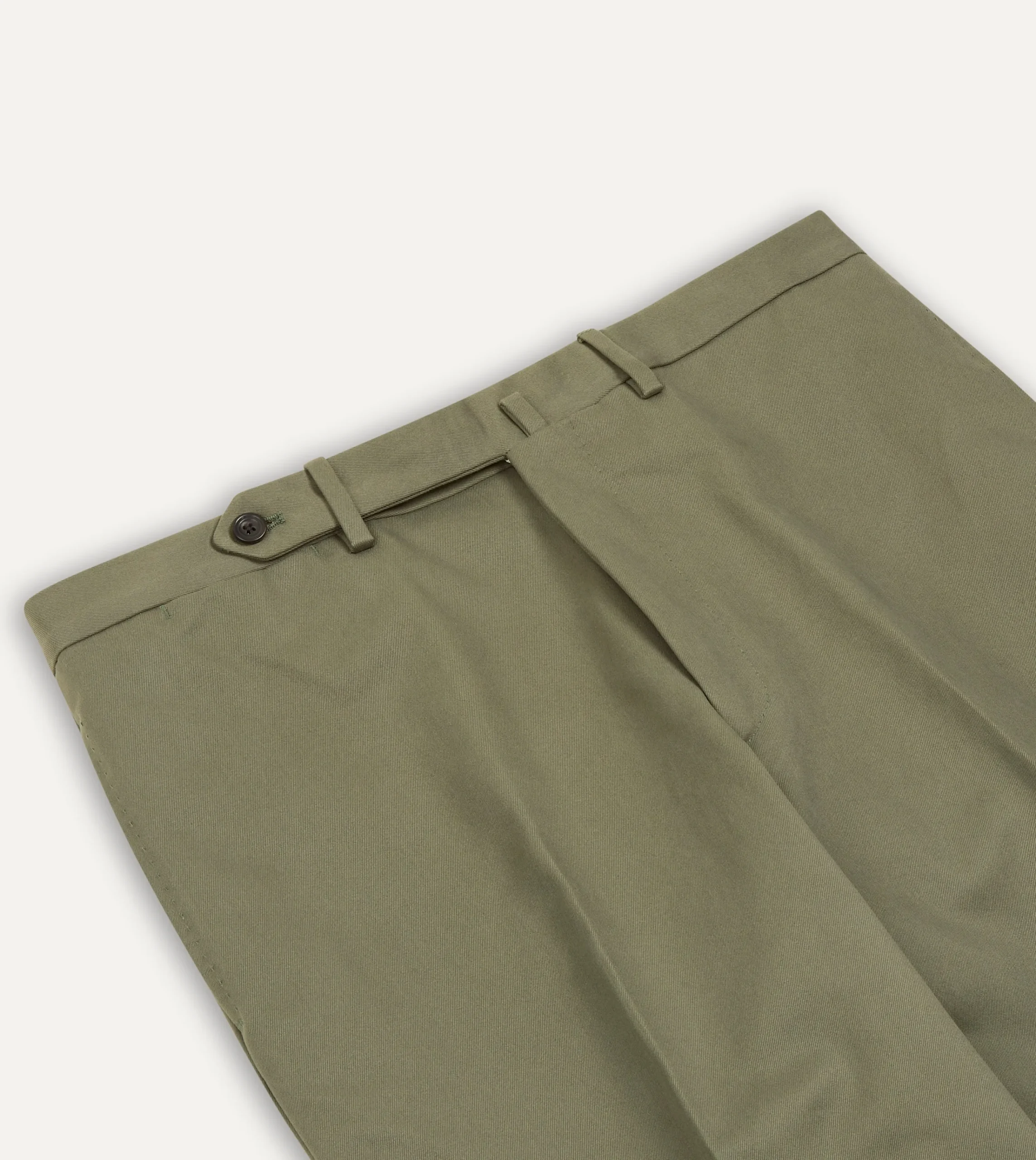 Drake’s Cotton Drill Flat Front Trouser