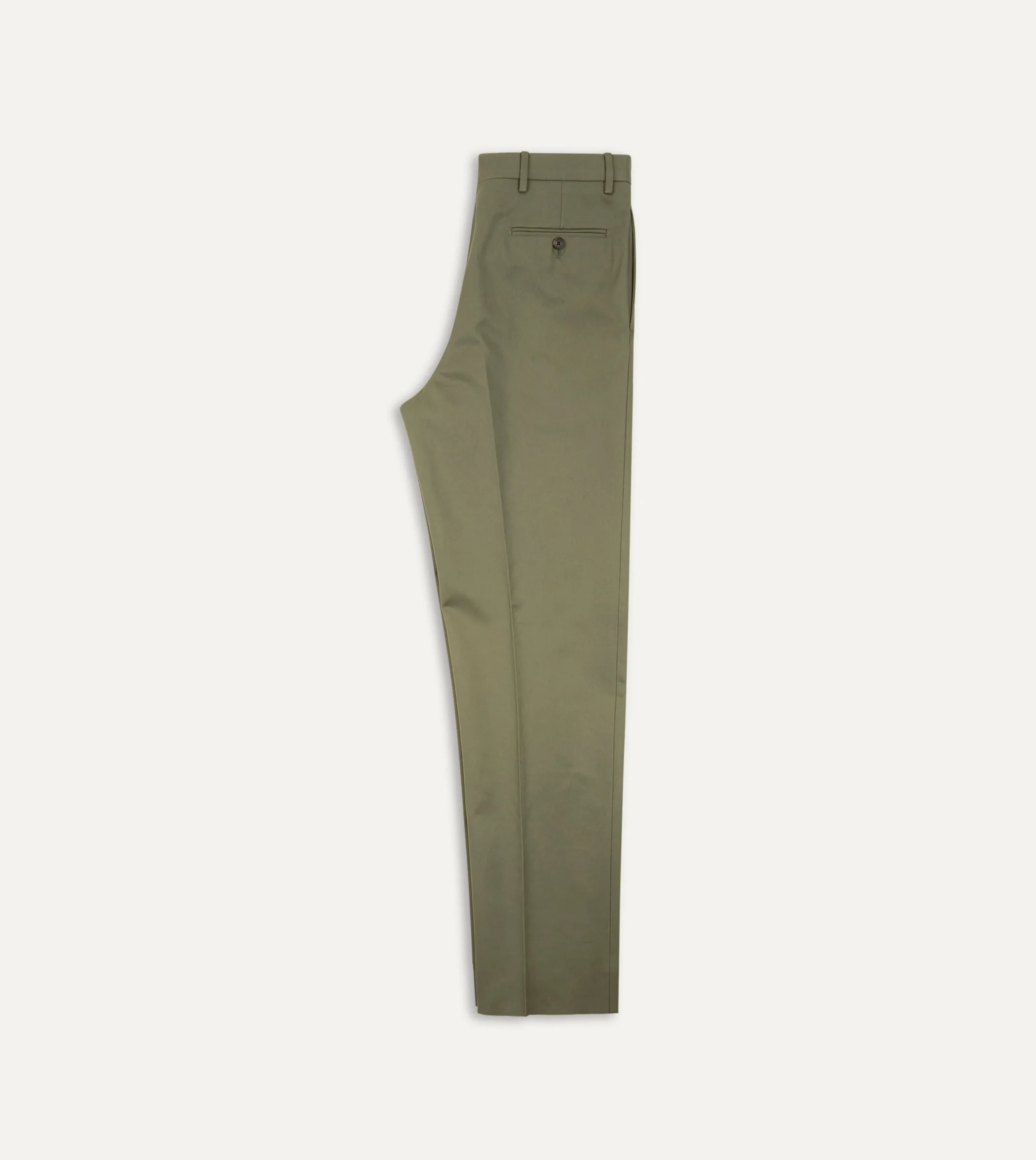 Drake’s Cotton Drill Flat Front Trouser