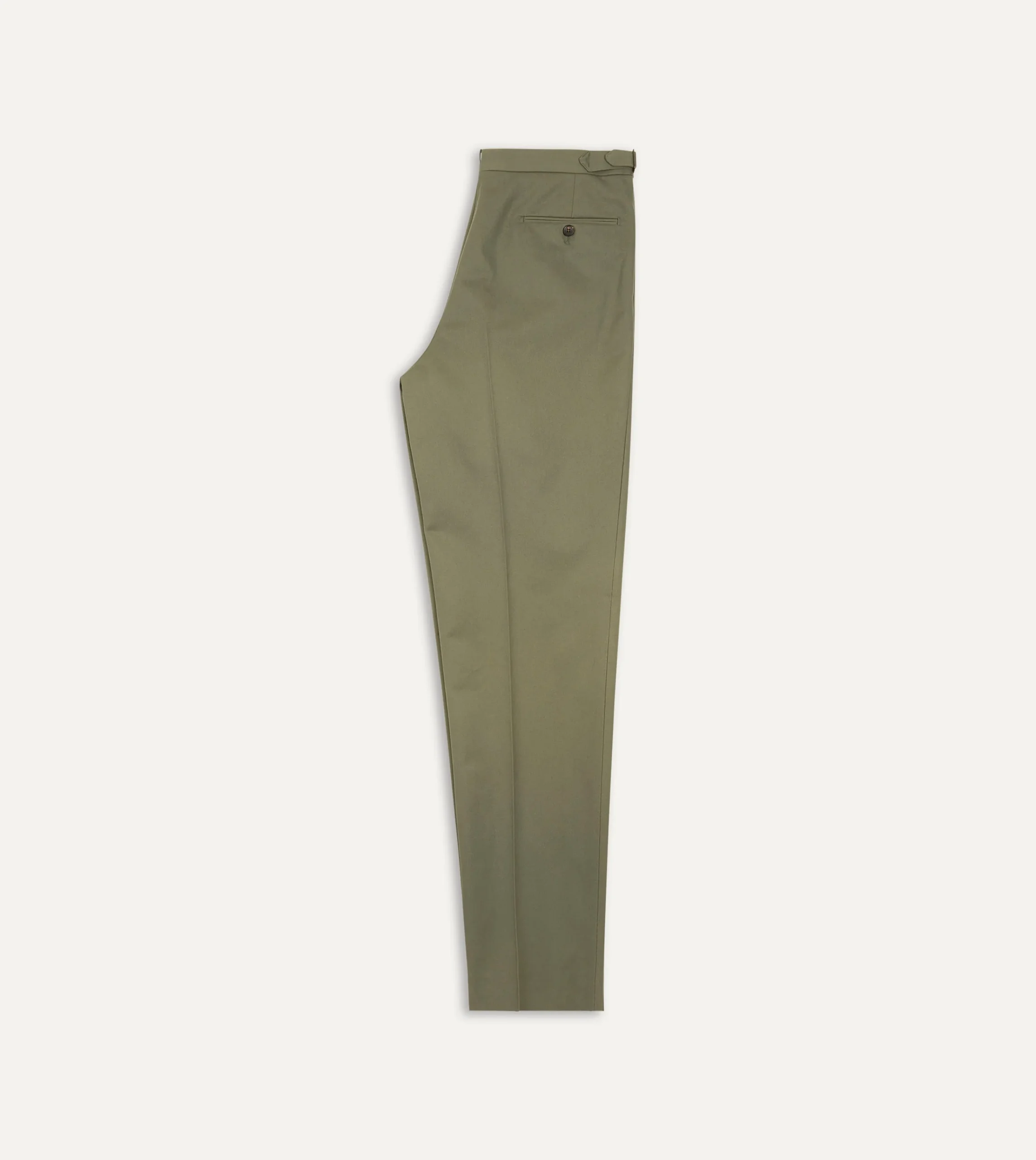 Drake’s Cotton Drill Single Pleat Trouser