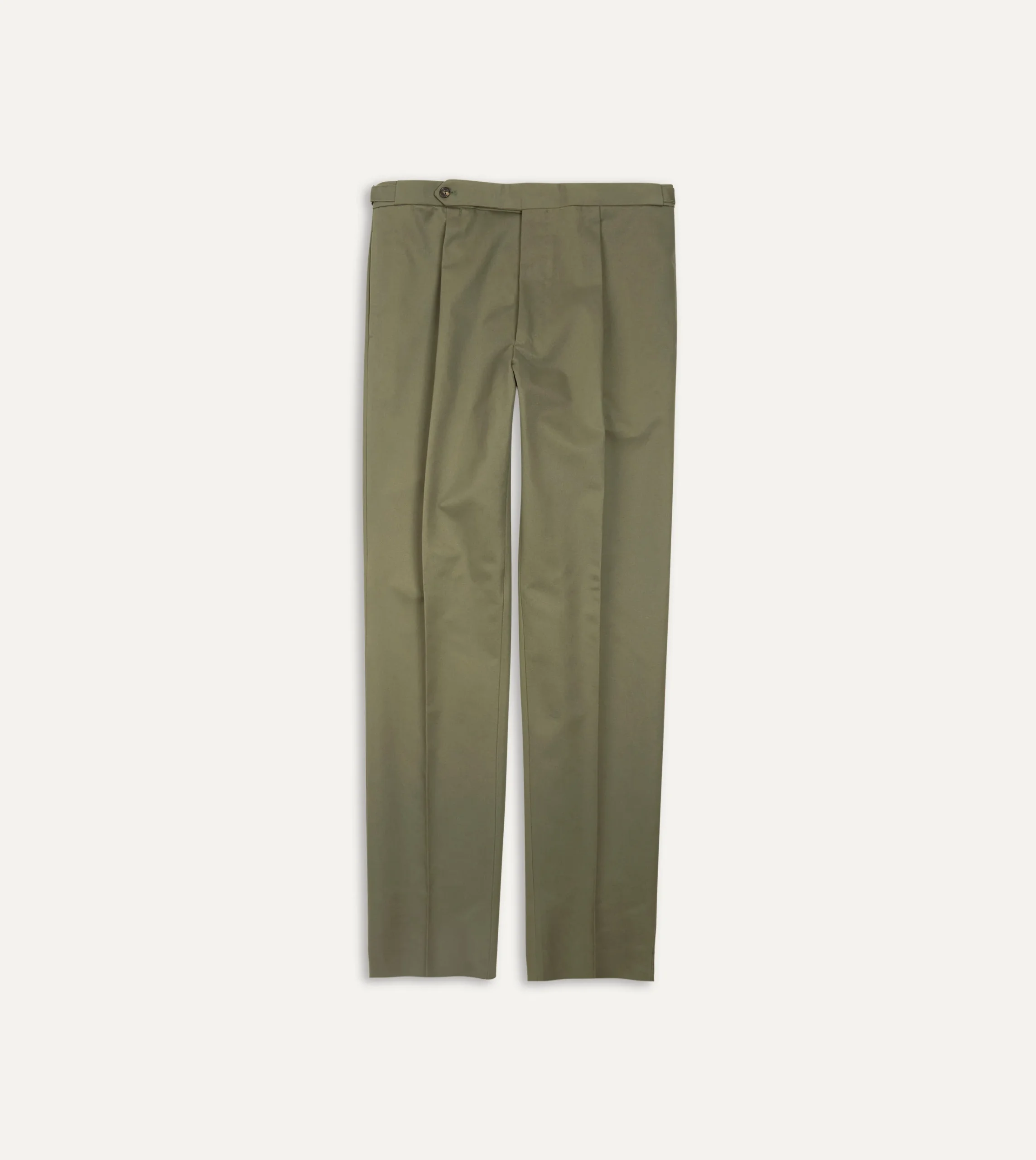 Drake’s Cotton Drill Single Pleat Trouser