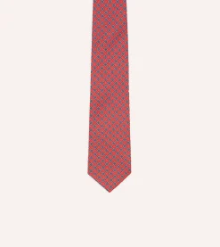 Drake’s Square Medallion Self-Tipped Silk Tie