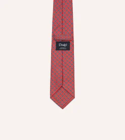 Drake’s Square Medallion Self-Tipped Silk Tie