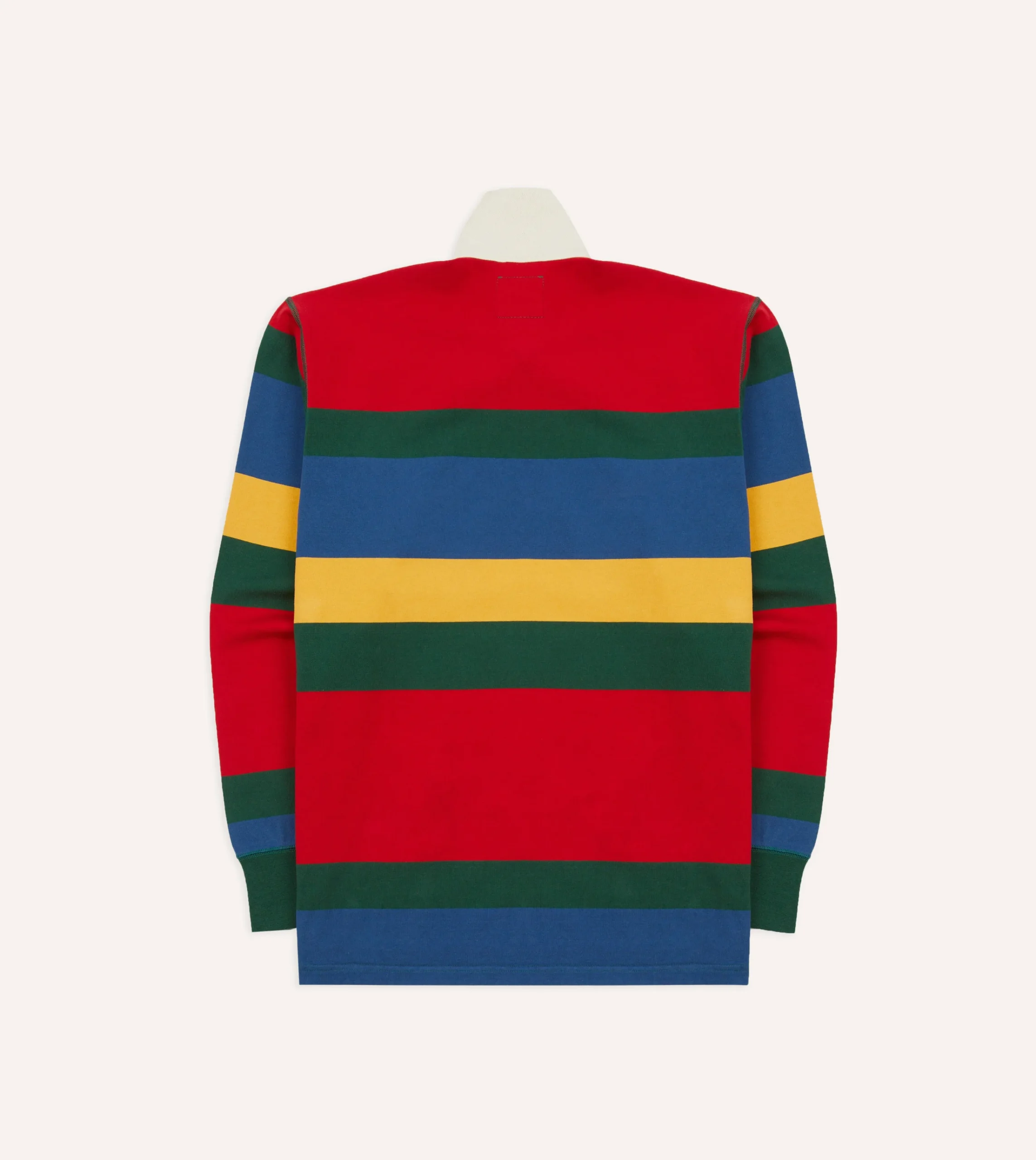 Drake’s Multi Stripe Cotton Rugby Shirt