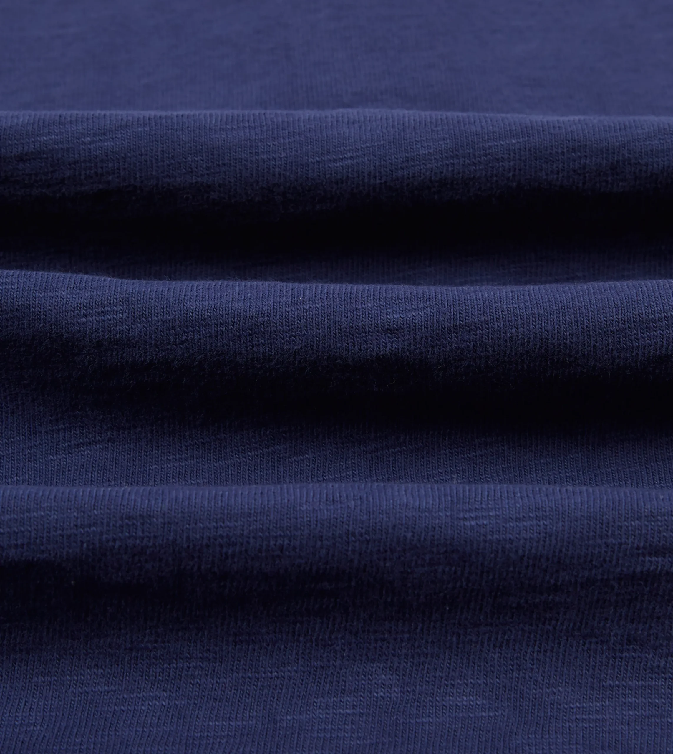 Drake’s Navy And Ecru Chevron Cotton Rugby Shirt