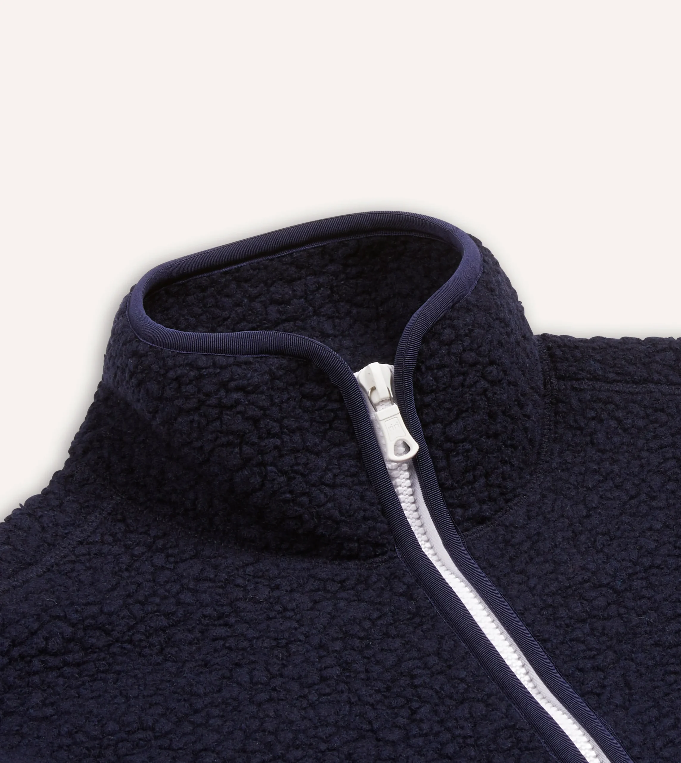 Drake’s Boucle Wool Zip Fleece Jacket